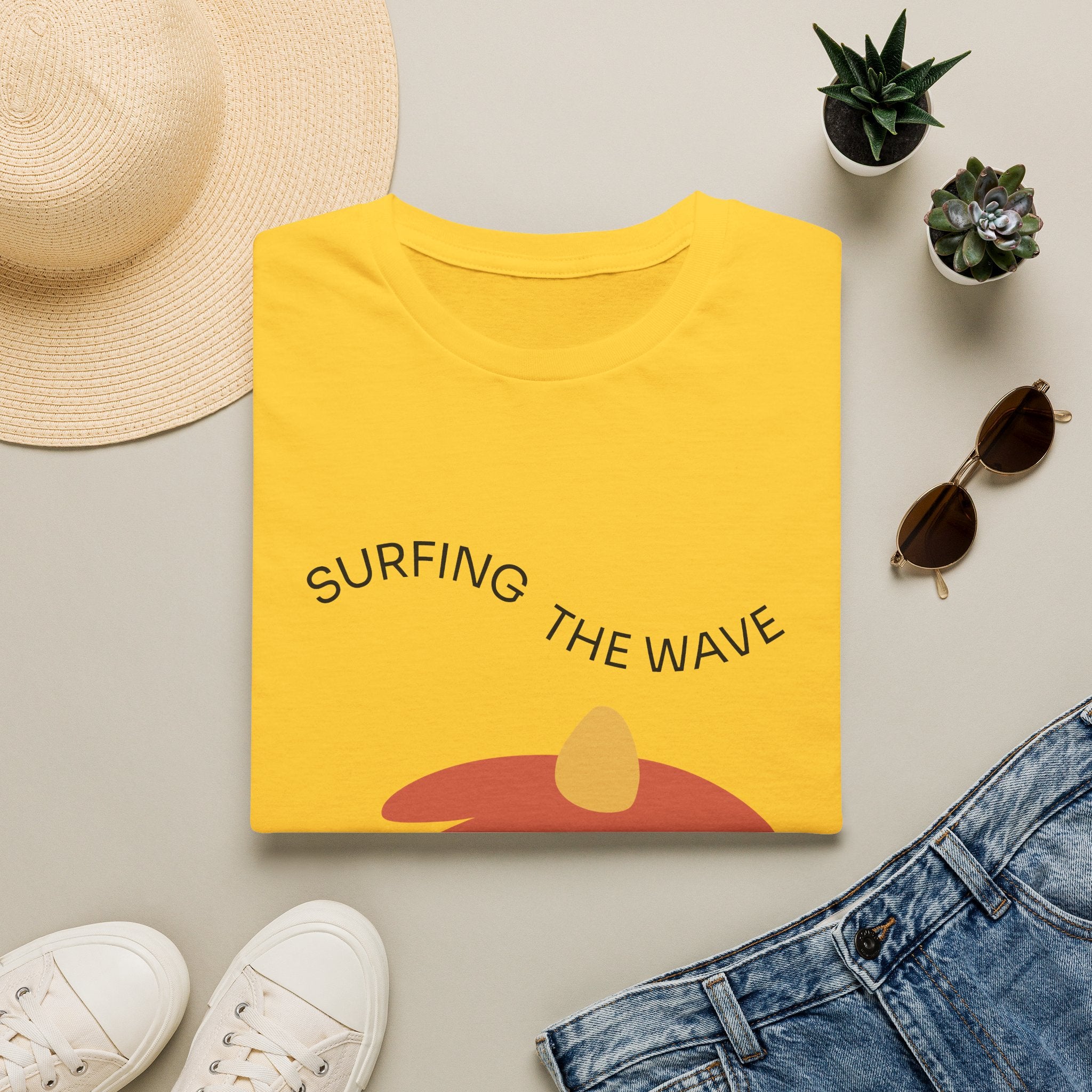 Surfing The Wave Floral T‑Shirt — Retro Daisy Graphic Tee