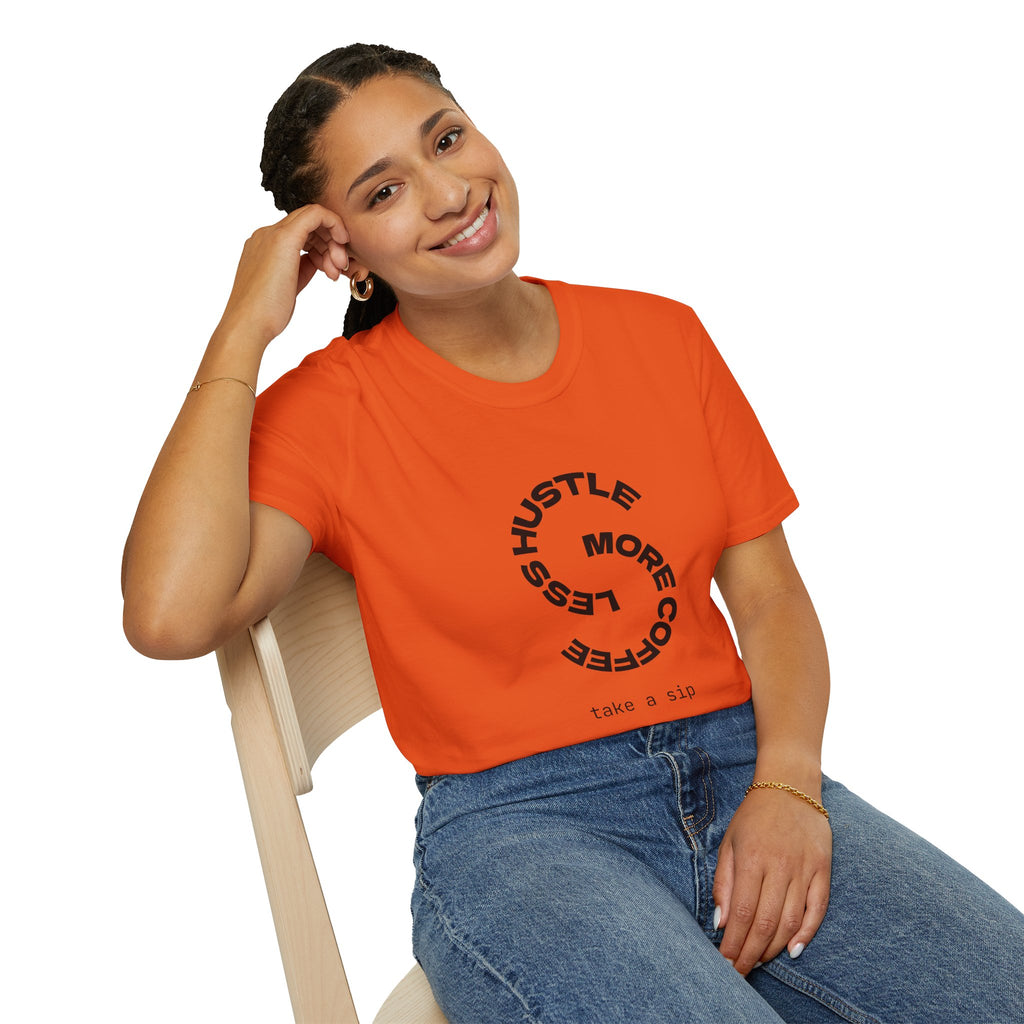 T‑Shirt — “More Coffee” Circular Graphic Motivational Tee