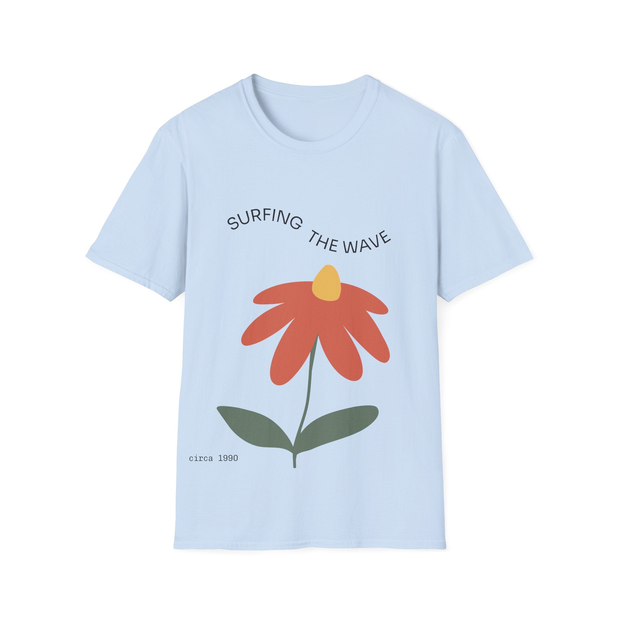 Surfing The Wave Floral T‑Shirt — Retro Daisy Graphic Tee