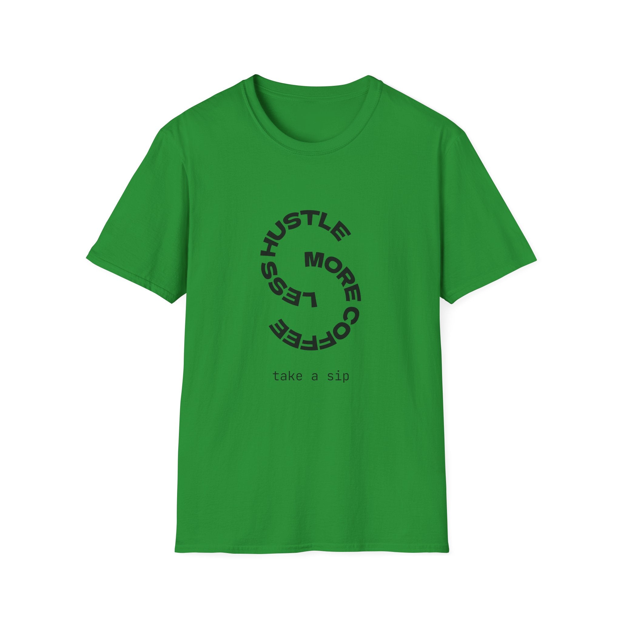 T‑Shirt — “More Coffee” Circular Graphic Motivational Tee