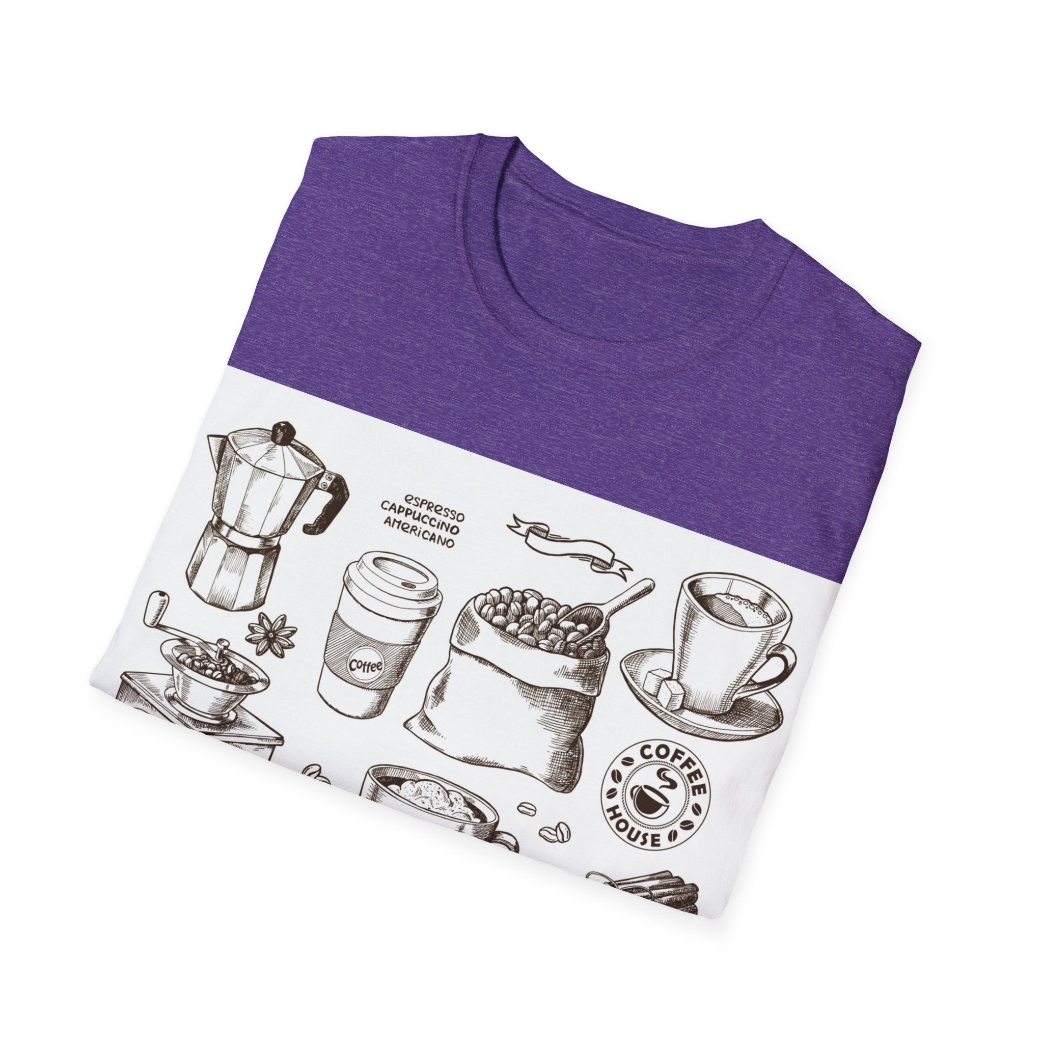 Coffee Lover T-Shirt — Chic Sketched Coffee Design