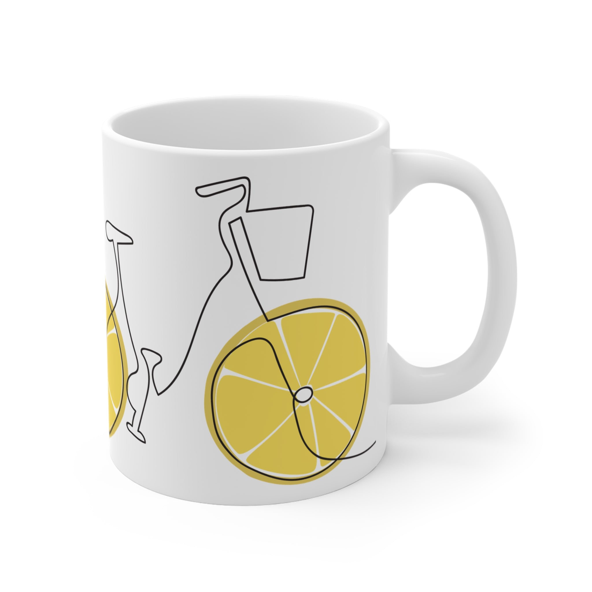 Cute Citrus Bike Mug - Coffee Cup (11 oz)