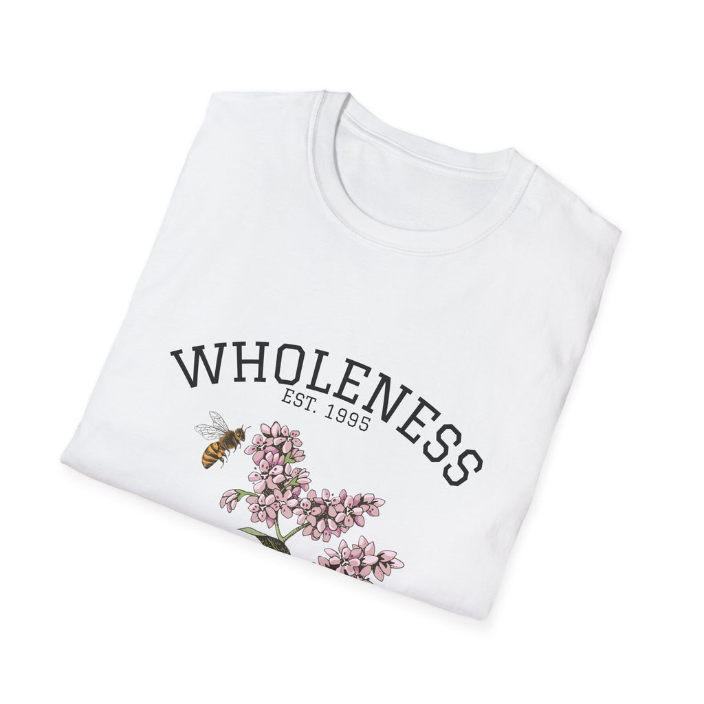 Wholeness Floral T‑Shirt — Vintage Lilac Botanical Design