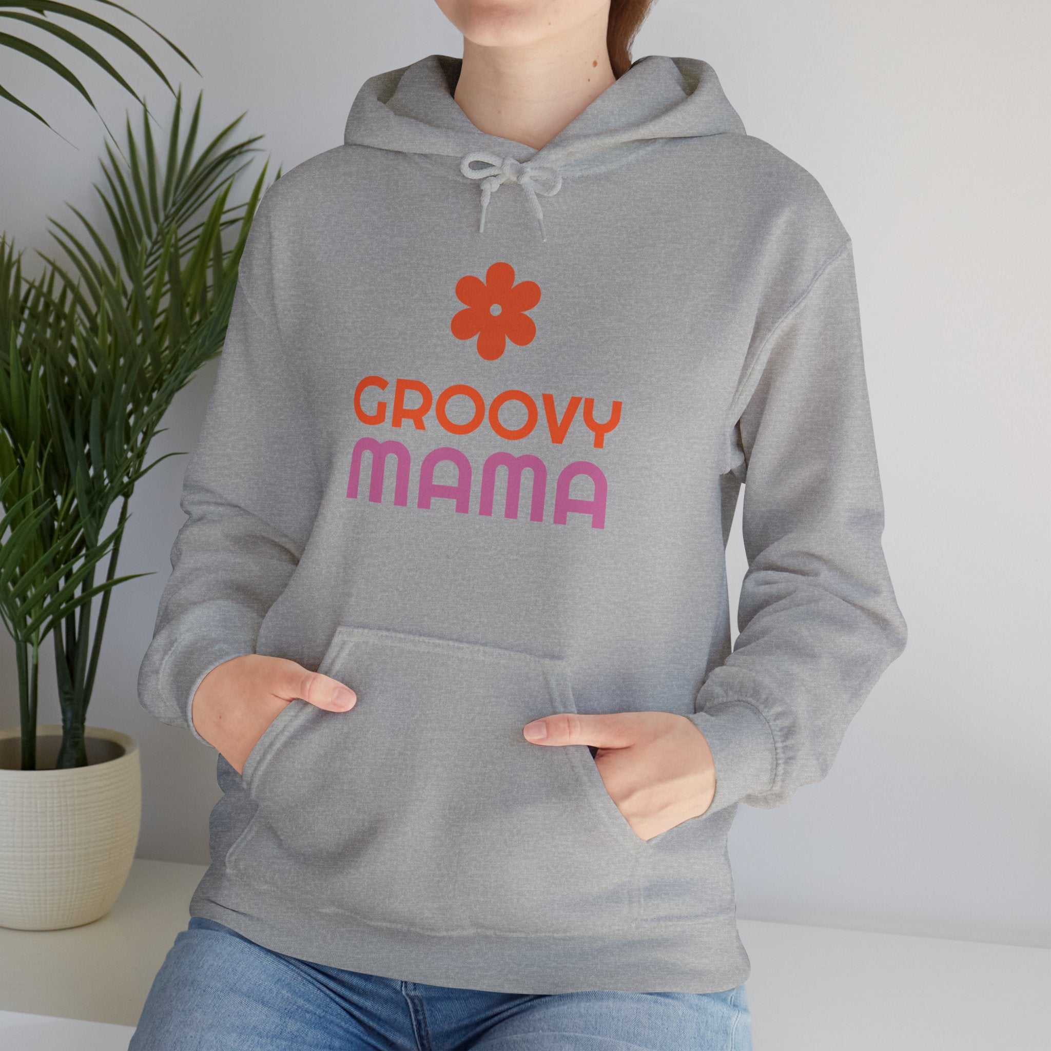 Groovy Mama Hoodie — Cozy Retro Flower Mom Sweatshirt