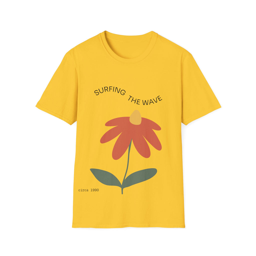 Surfing The Wave Floral T‑Shirt — Retro Daisy Graphic Tee