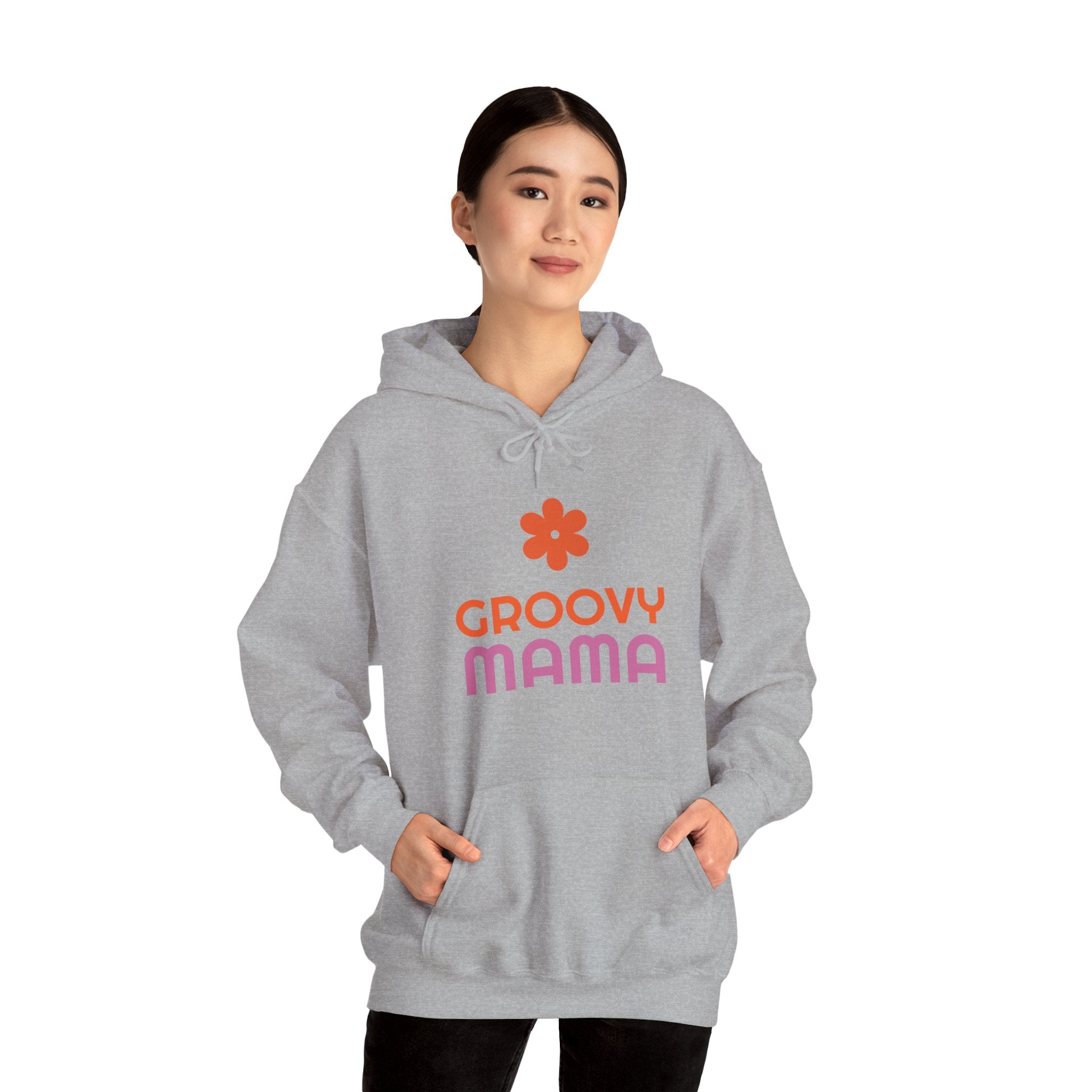 Groovy Mama Hoodie — Cozy Retro Flower Mom Sweatshirt