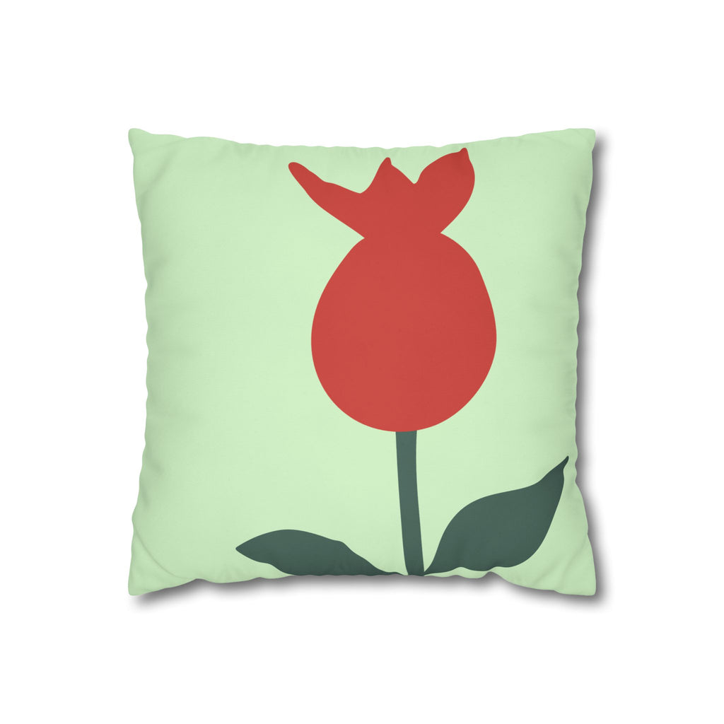 Tulip Silhouette Square Pillowcase
