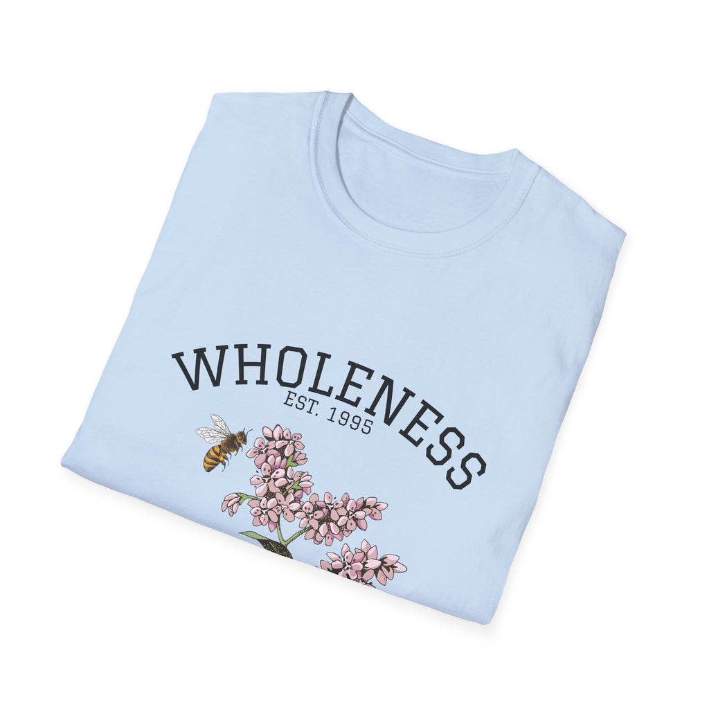 Wholeness Floral T‑Shirt — Vintage Lilac Botanical Design
