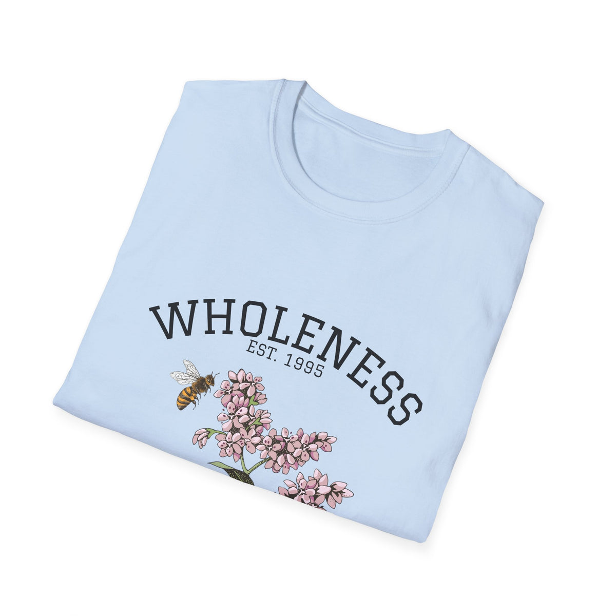 Wholeness Floral T‑Shirt — Vintage Lilac Botanical Design