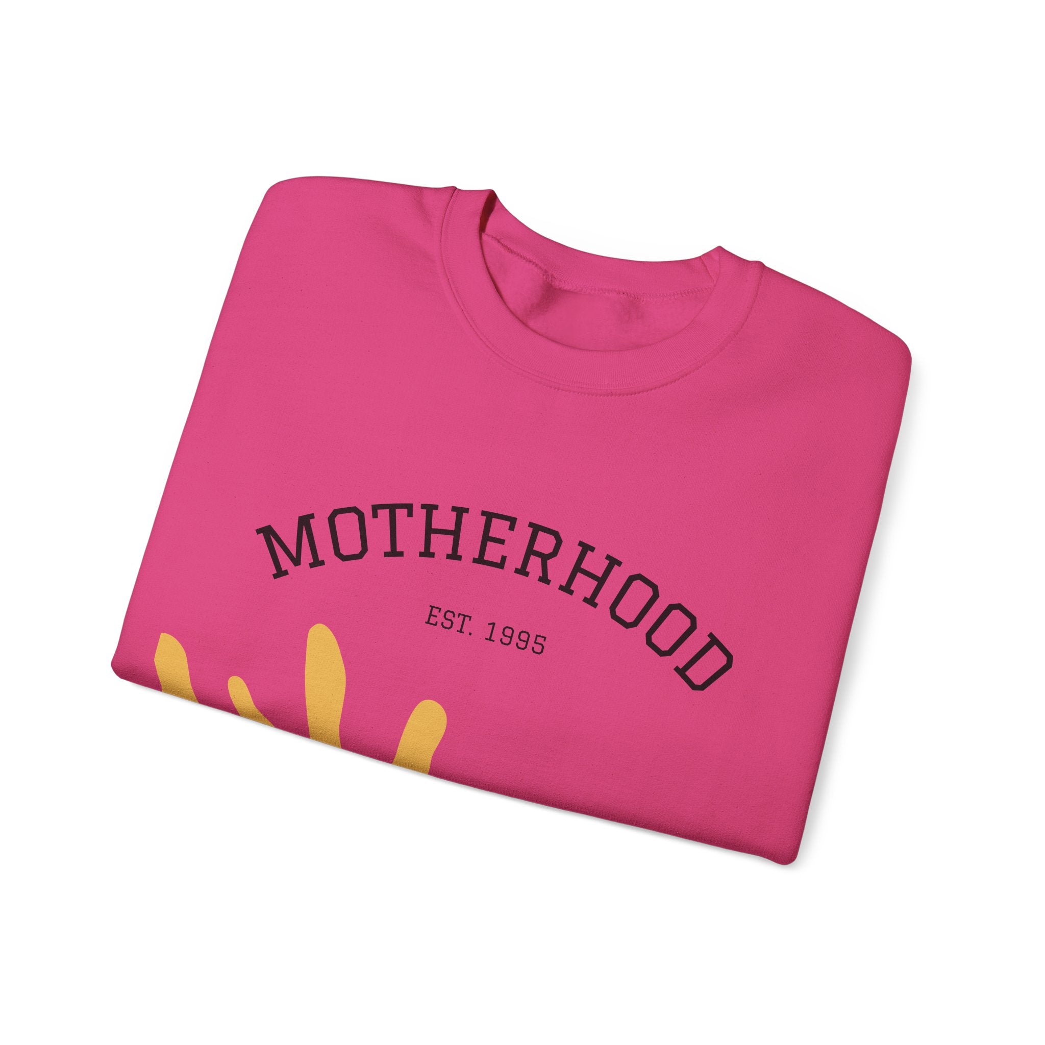 Motherhood Floral Crewneck Sweatshirt — 'Motherhood Est. 1985' Cozy Mom Gift