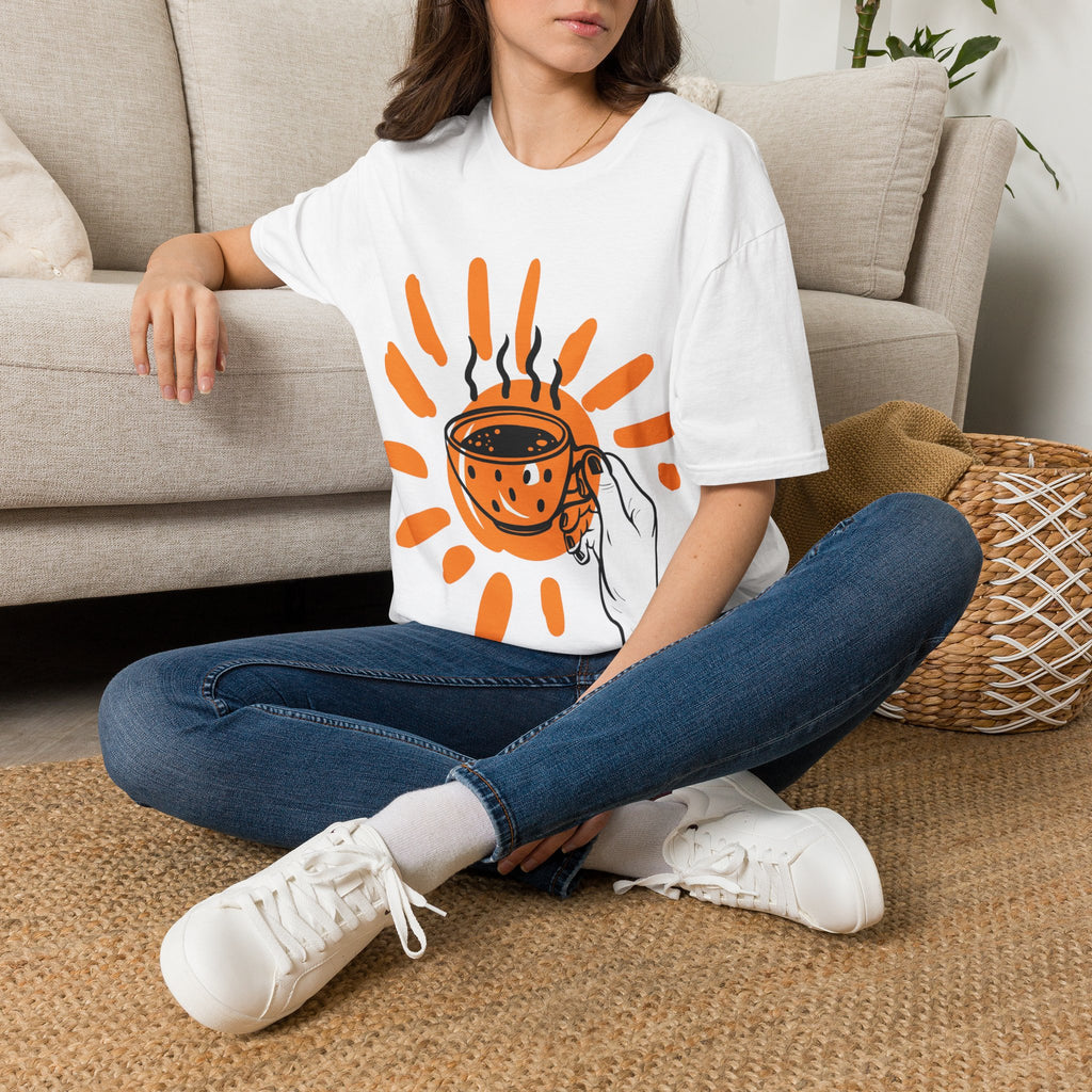 Coffee Sunrise T-Shirt — Hand Drawn Coffee Design