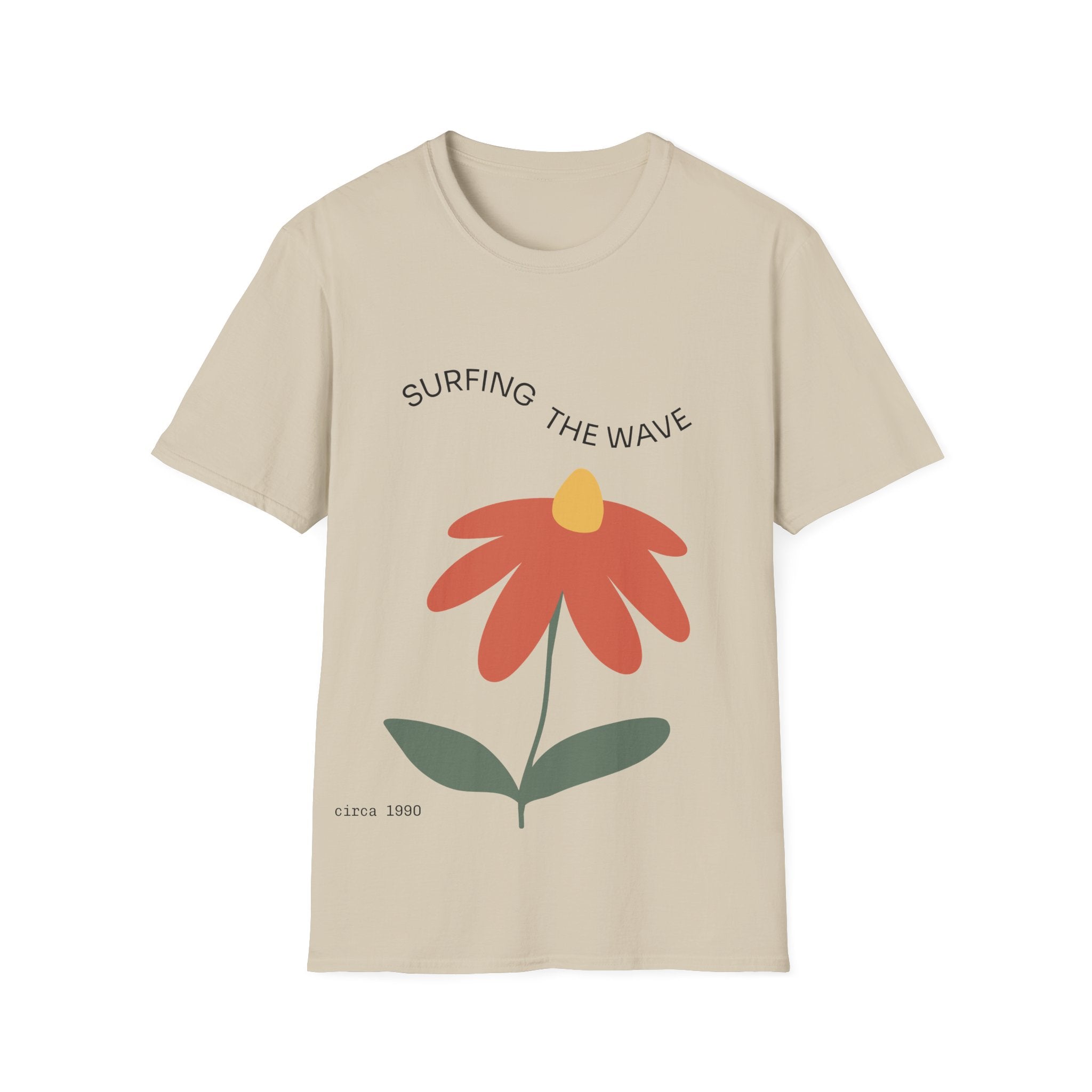 Surfing The Wave Floral T‑Shirt — Retro Daisy Graphic Tee