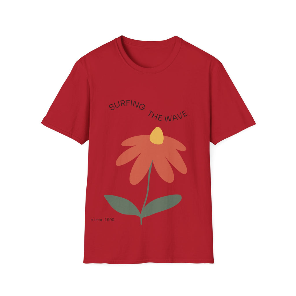 Surfing The Wave Floral T‑Shirt — Retro Daisy Graphic Tee
