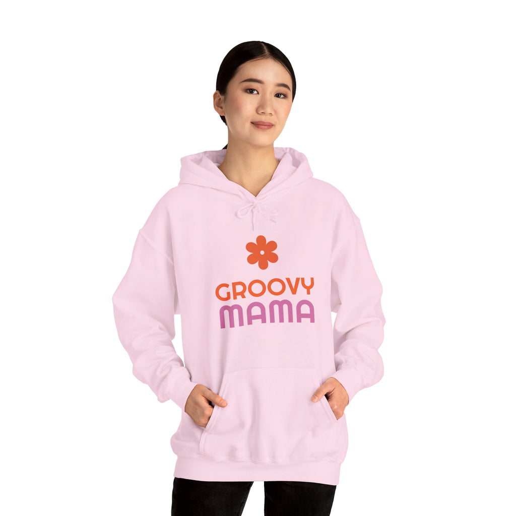 Groovy Mama Hoodie — Cozy Retro Flower Mom Sweatshirt