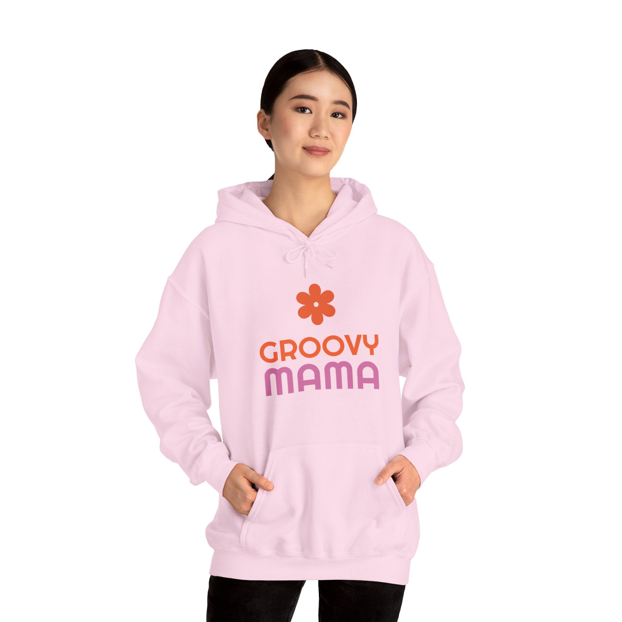 Groovy Mama Hoodie — Cozy Retro Flower Mom Sweatshirt