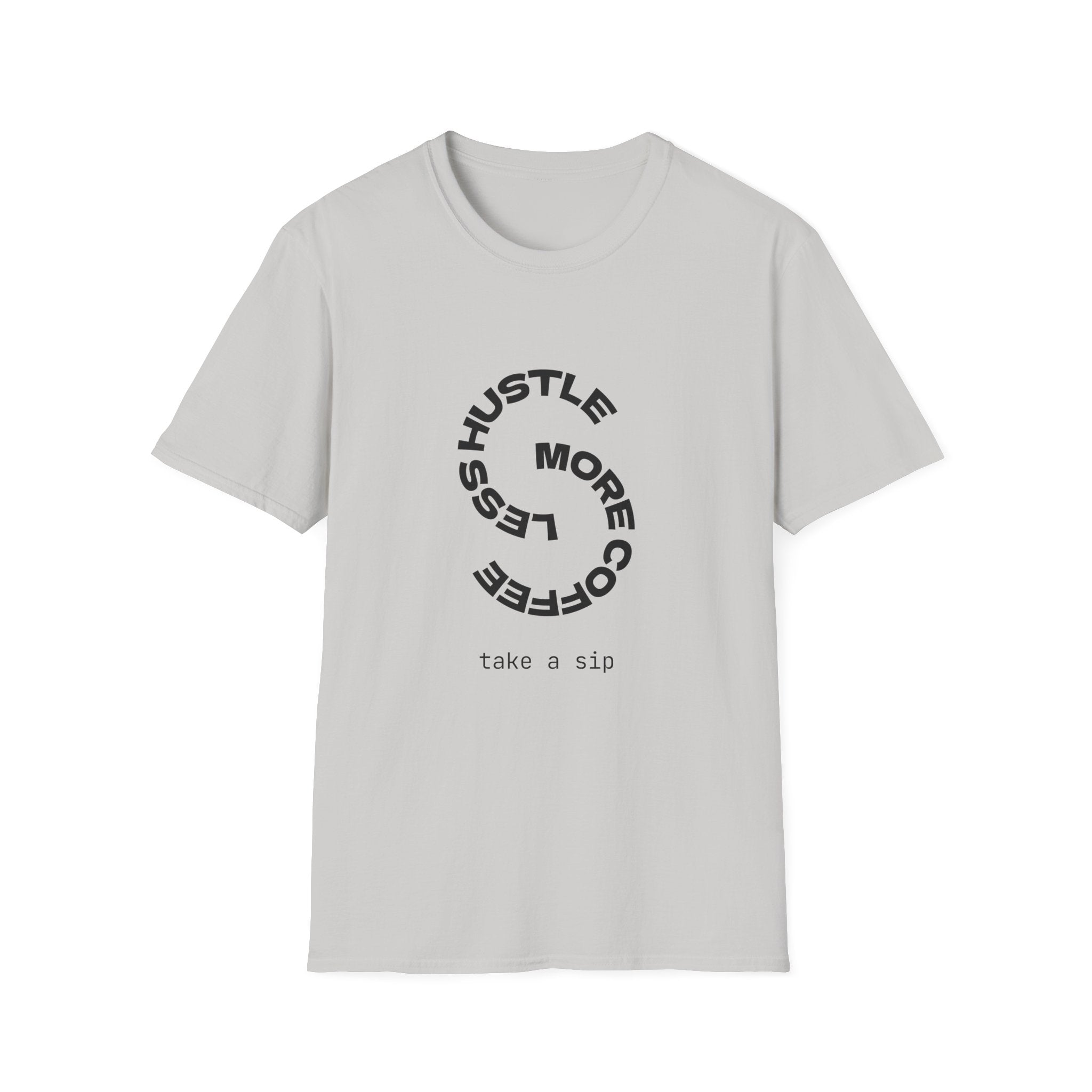 T‑Shirt — “More Coffee” Circular Graphic Motivational Tee