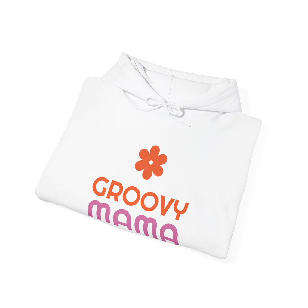 Groovy Mama Hoodie — Cozy Retro Flower Mom Sweatshirt