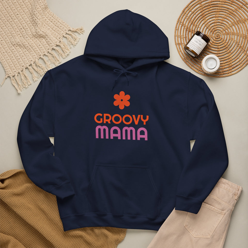 Groovy Mama Hoodie — Cozy Retro Flower Mom Sweatshirt