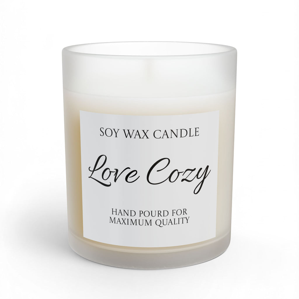 Love Cozy Soy Candle — 11oz Glass Jar, Hand-Poured Aromatherapy Candle