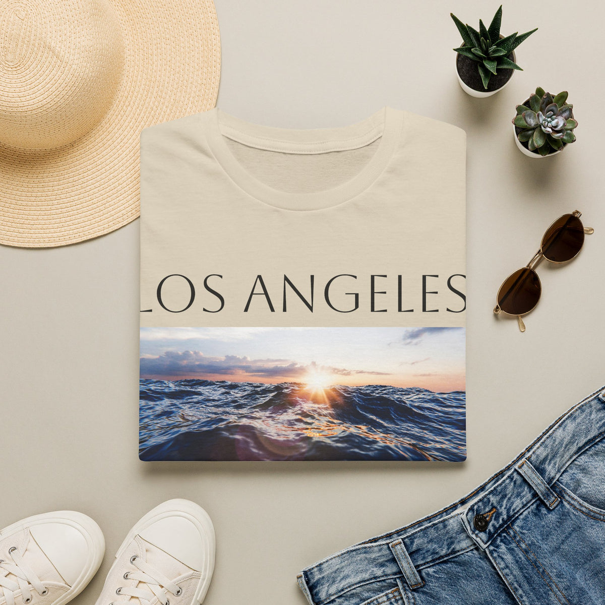 Lovley Los Angeles Ocean Sunset T-Shirt