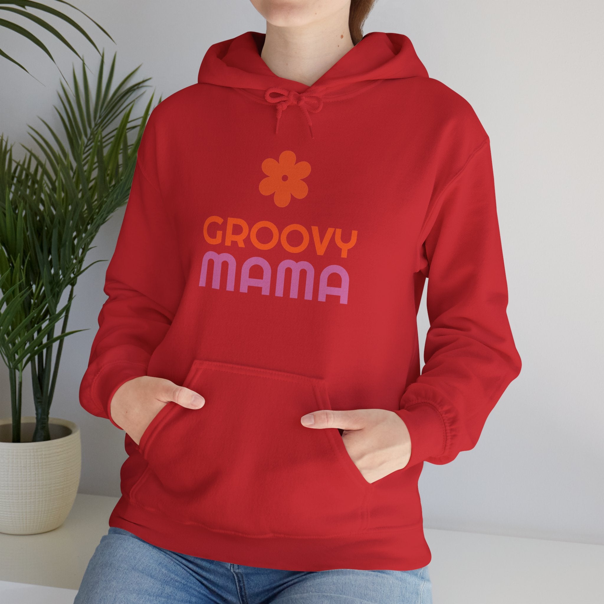 Groovy Mama Hoodie — Cozy Retro Flower Mom Sweatshirt