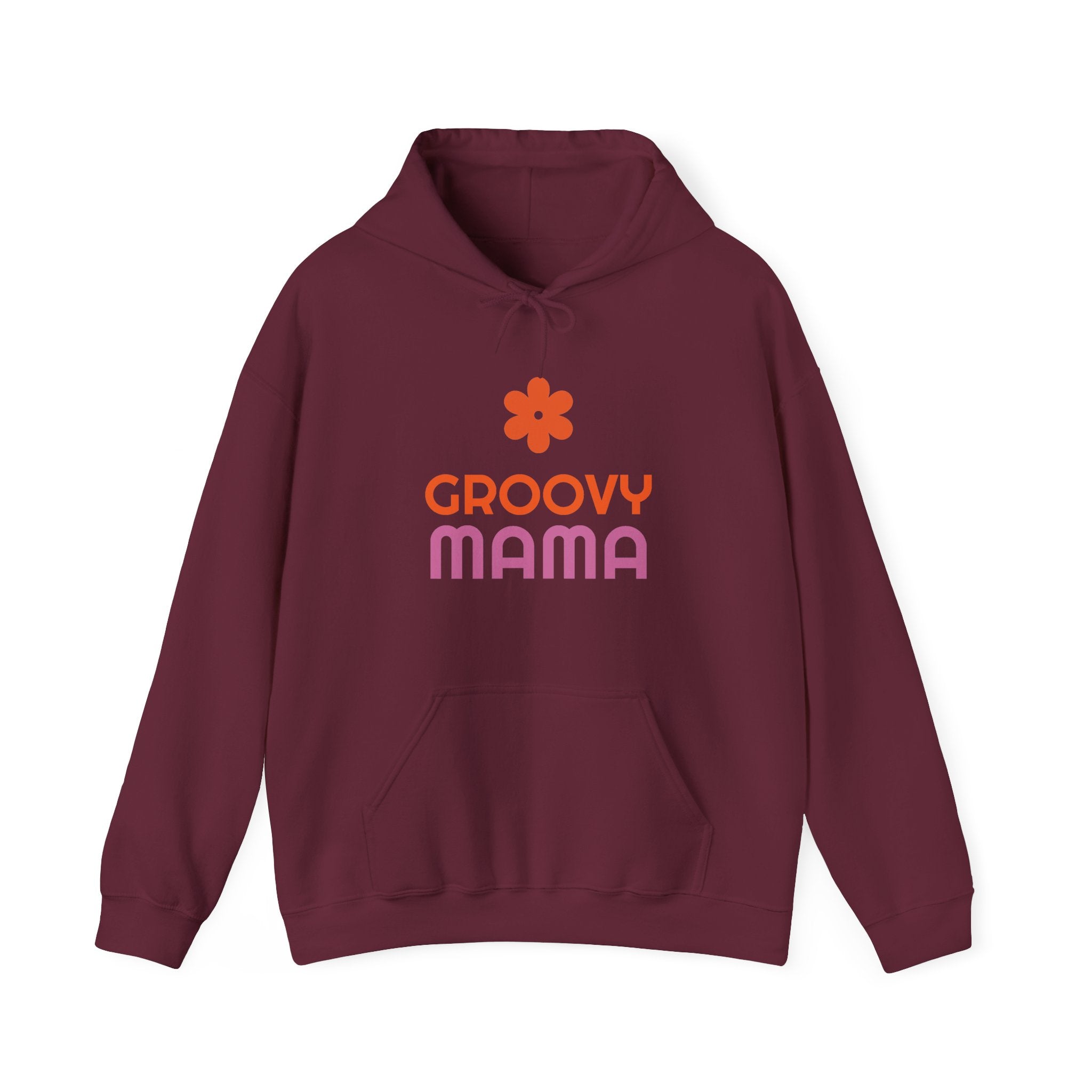 Groovy Mama Hoodie — Cozy Retro Flower Mom Sweatshirt