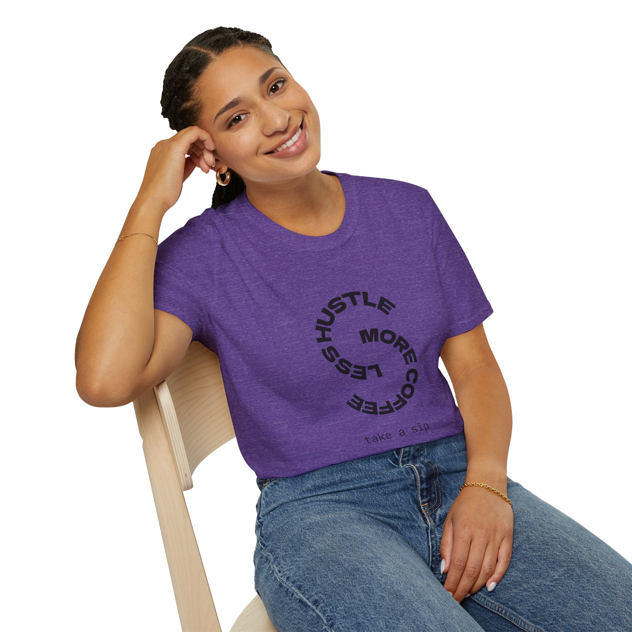 T‑Shirt — “More Coffee” Circular Graphic Motivational Tee