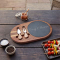Engraved 'Say Cheese' Charcuterie Board with Slate Insert & Cheese Knives