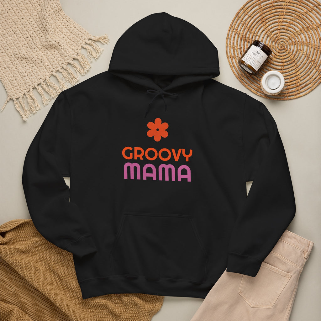 Groovy Mama Hoodie — Cozy Retro Flower Mom Sweatshirt