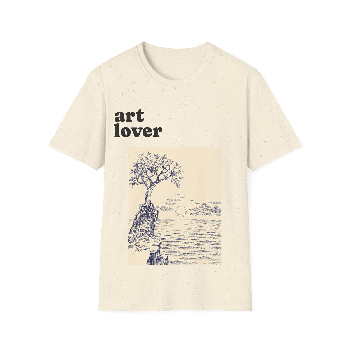 Art Lover T-Shirt — Vintage Seascape Tree Graphic Tee