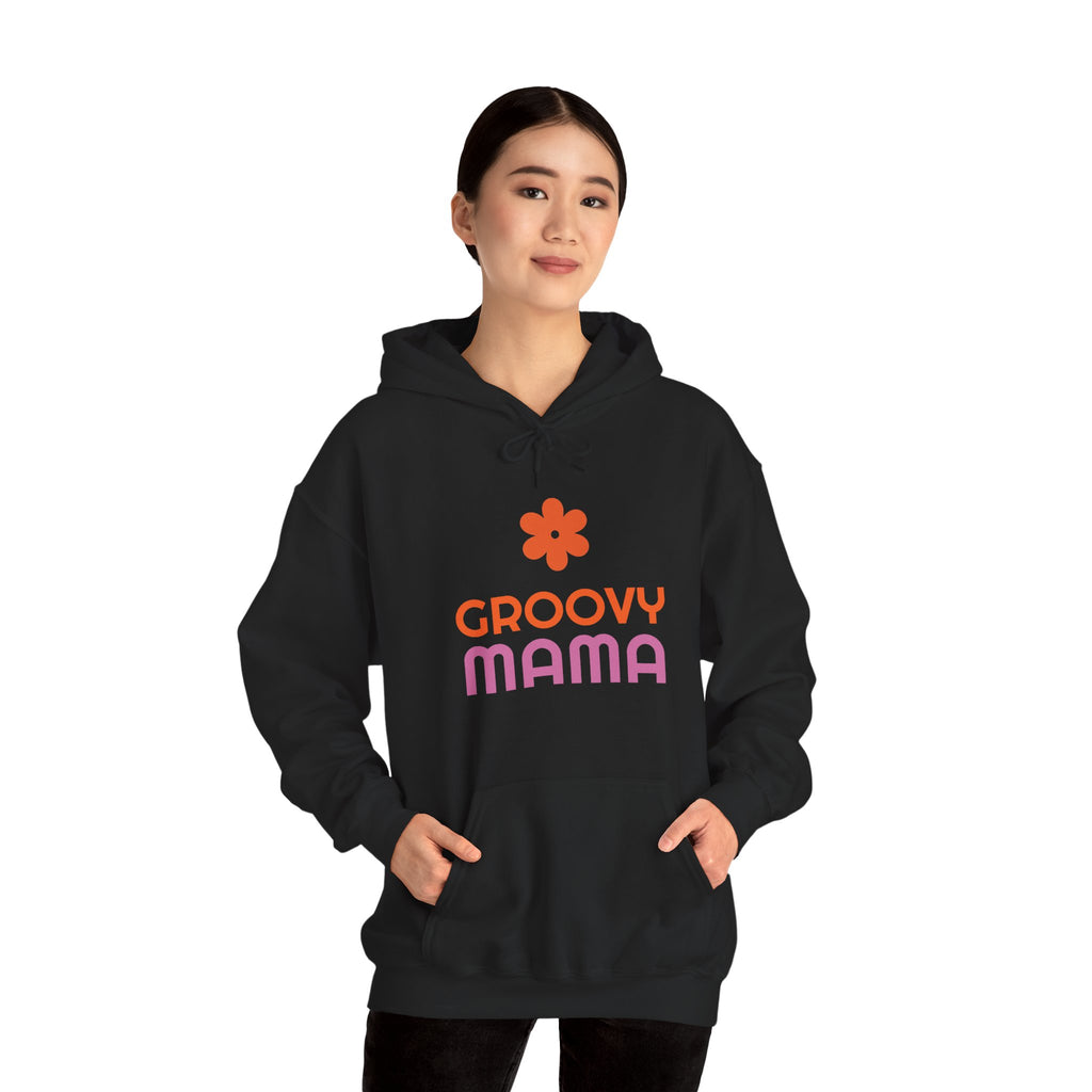 Groovy Mama Hoodie — Cozy Retro Flower Mom Sweatshirt