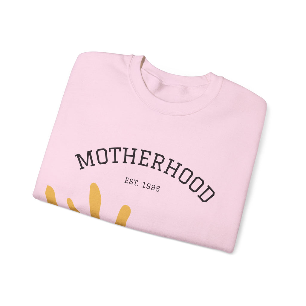 Motherhood Floral Crewneck Sweatshirt — 'Motherhood Est. 1985' Cozy Mom Gift