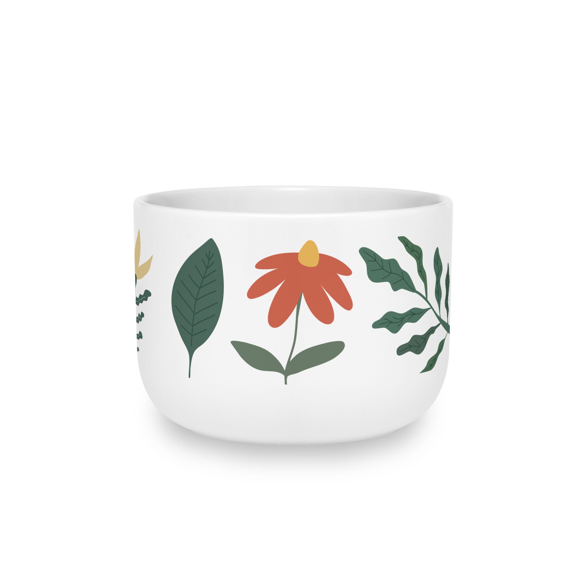 Hand-Drawn Floral & Leaf Pattern 25oz Mug