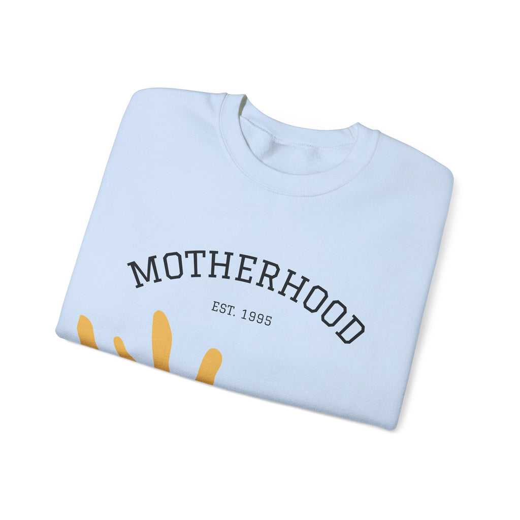 Motherhood Floral Crewneck Sweatshirt — 'Motherhood Est. 1985' Cozy Mom Gift
