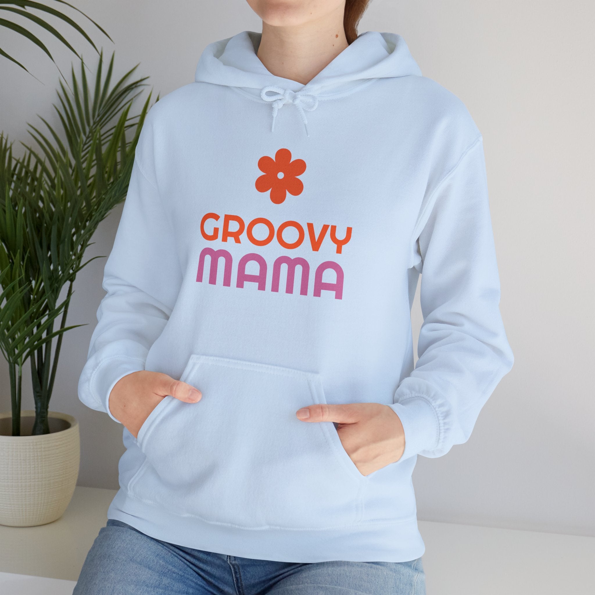 Groovy Mama Hoodie — Cozy Retro Flower Mom Sweatshirt