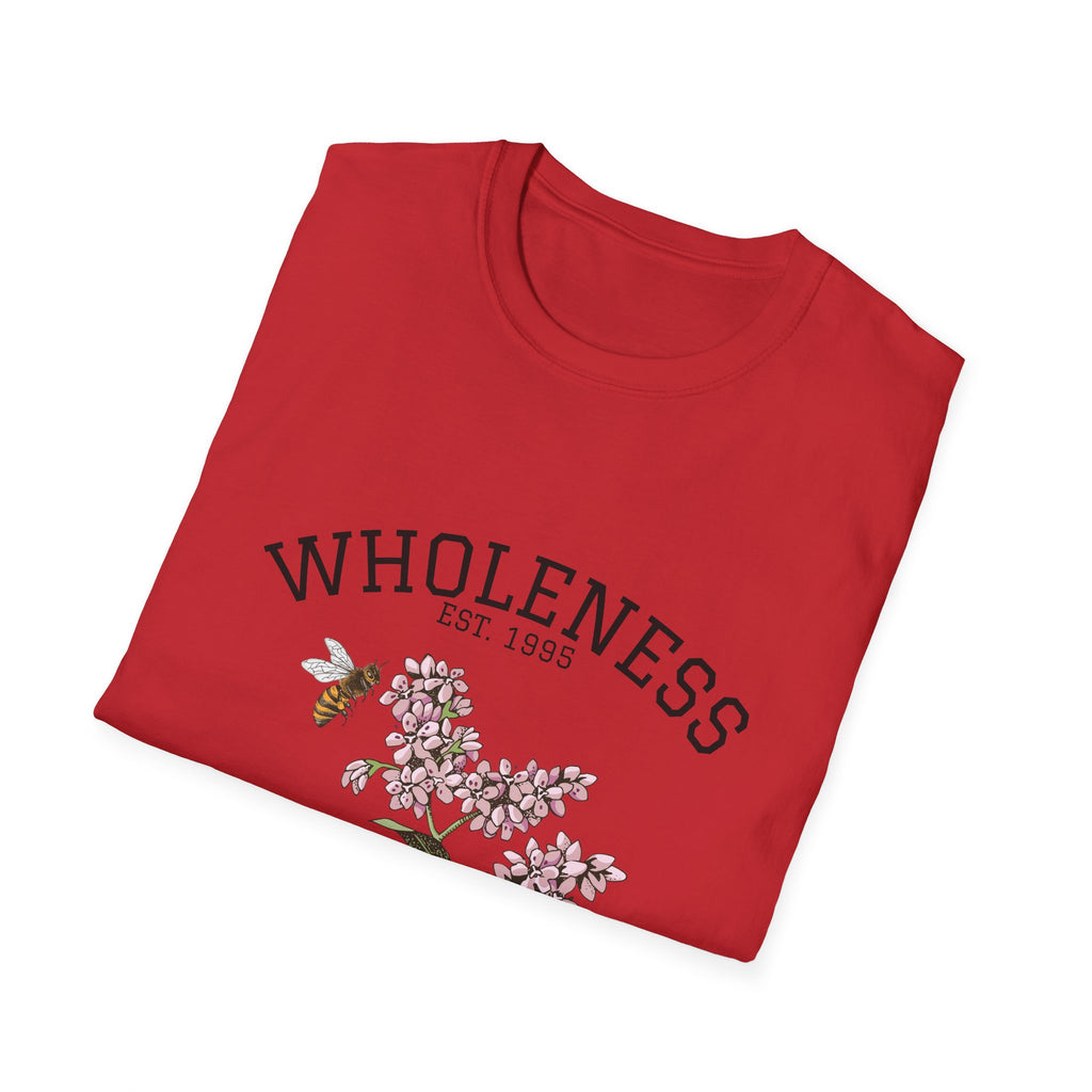 Wholeness Floral T‑Shirt — Vintage Lilac Botanical Design