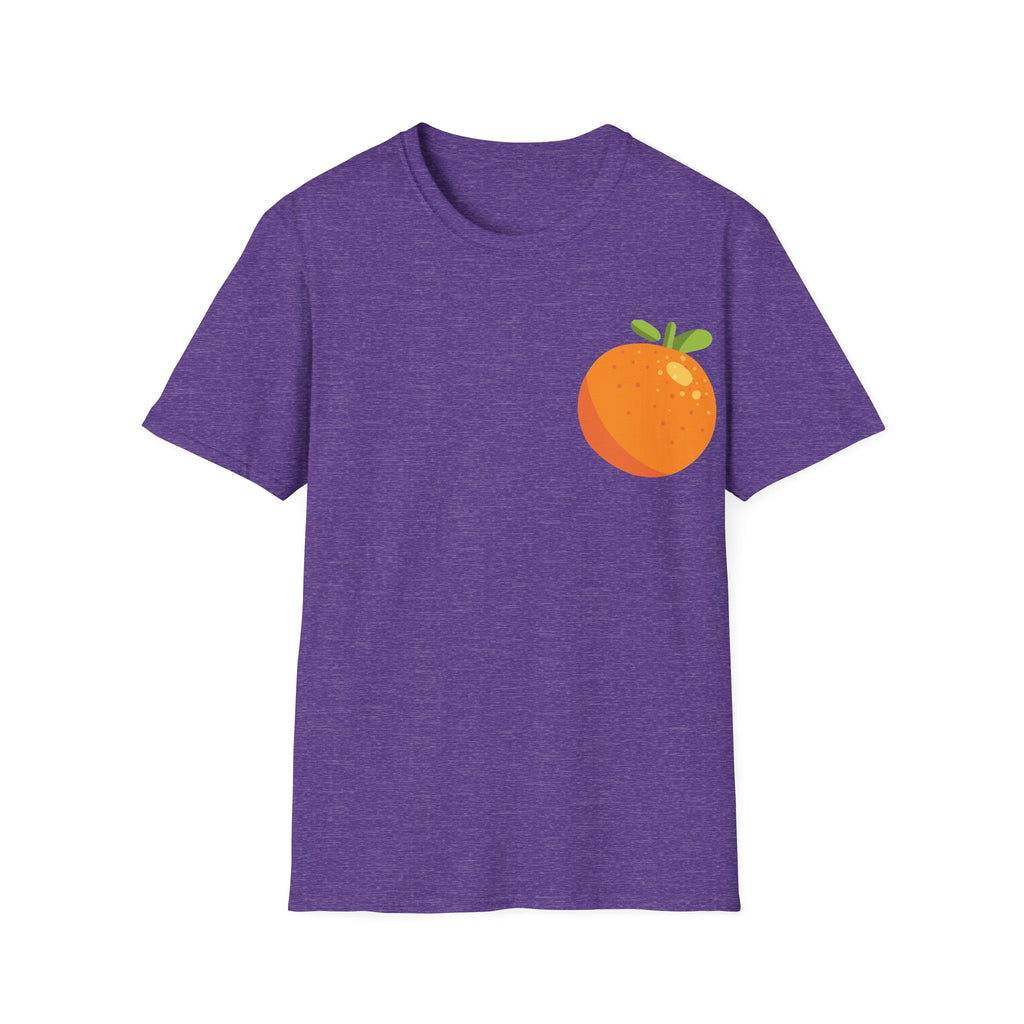 Orange Pocket Tee — Cute Minimalist Citrus Graphic T-Shirt