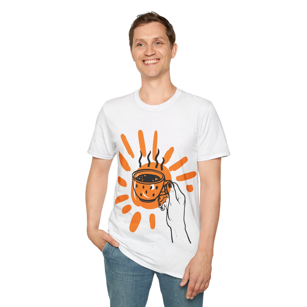 Coffee Sunrise T-Shirt — Hand Drawn Coffee Design