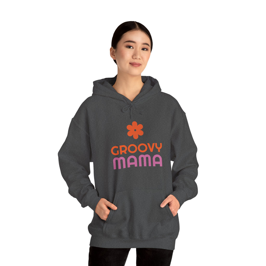 Groovy Mama Hoodie — Cozy Retro Flower Mom Sweatshirt