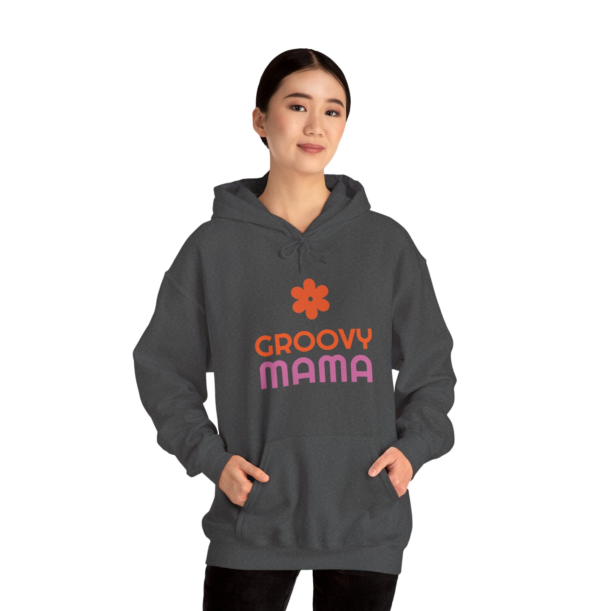 Groovy Mama Hoodie — Cozy Retro Flower Mom Sweatshirt