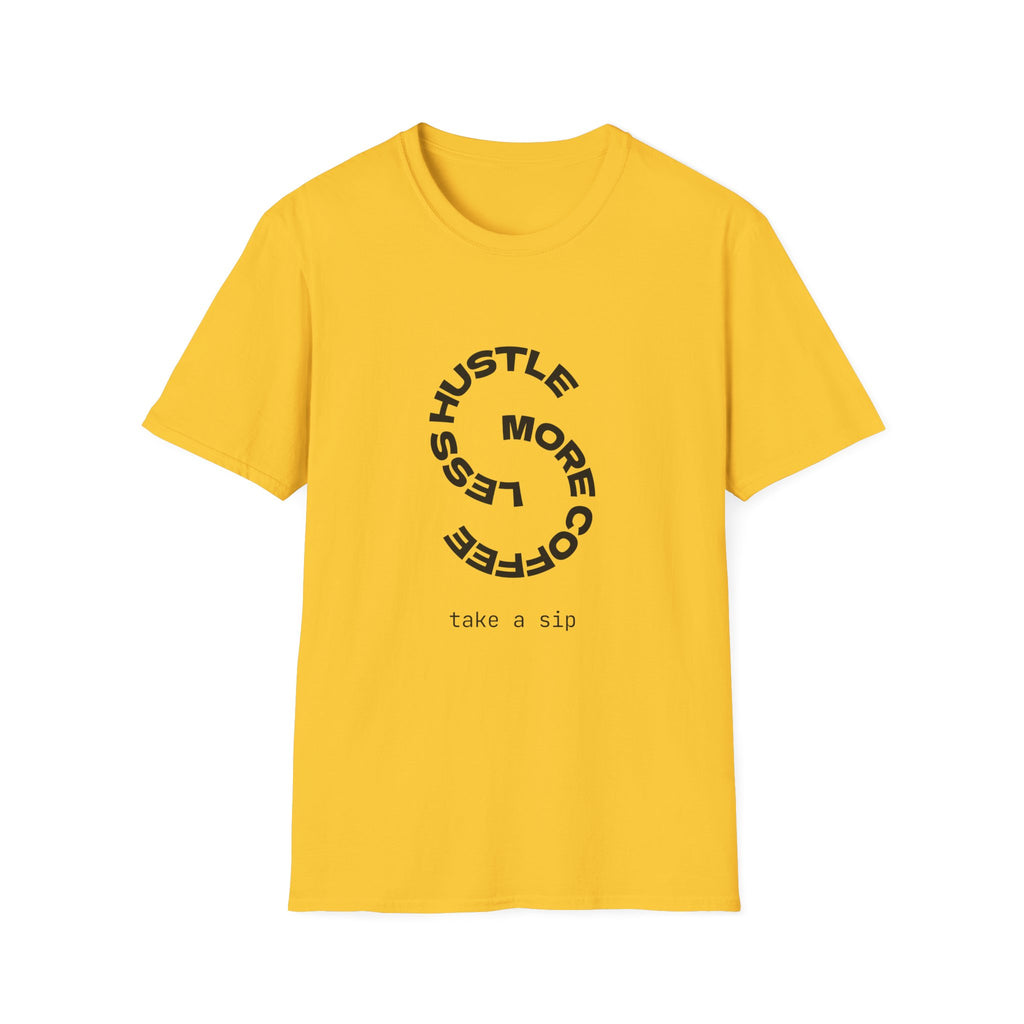 T‑Shirt — “More Coffee” Circular Graphic Motivational Tee