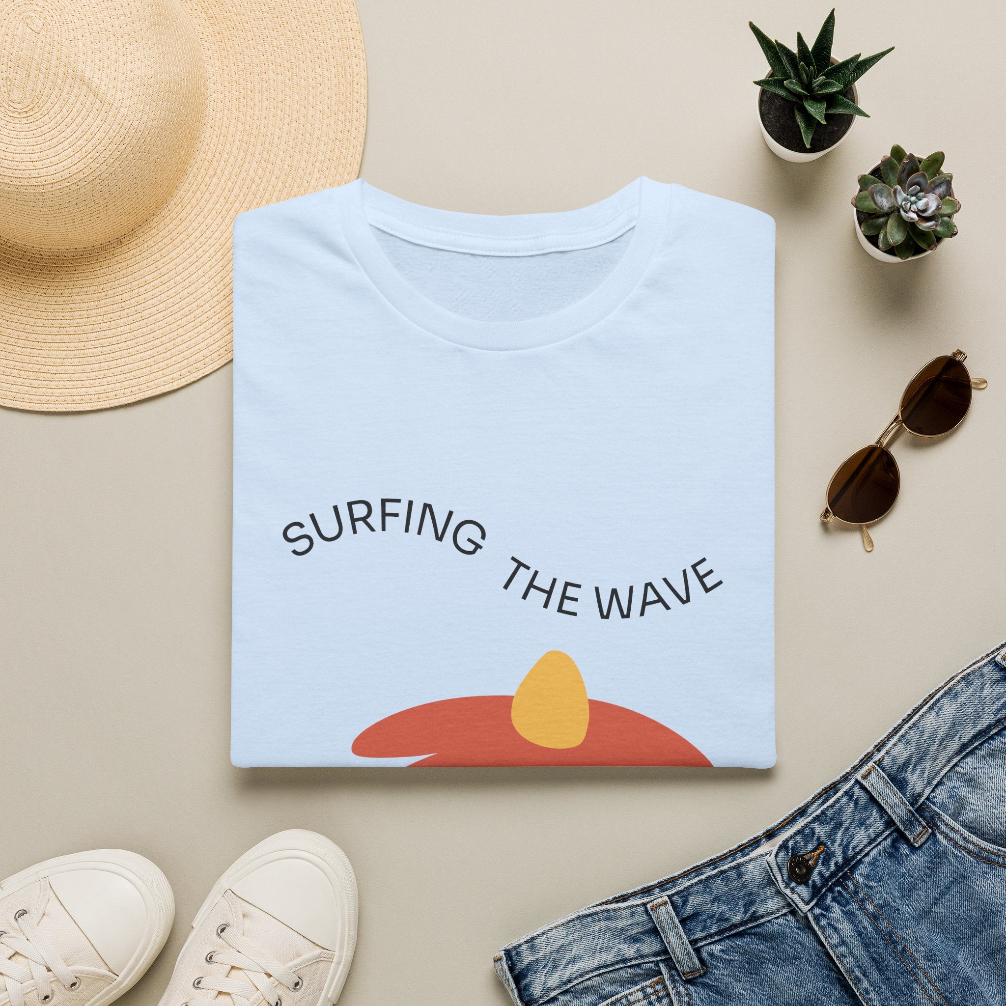 Surfing The Wave Floral T‑Shirt — Retro Daisy Graphic Tee