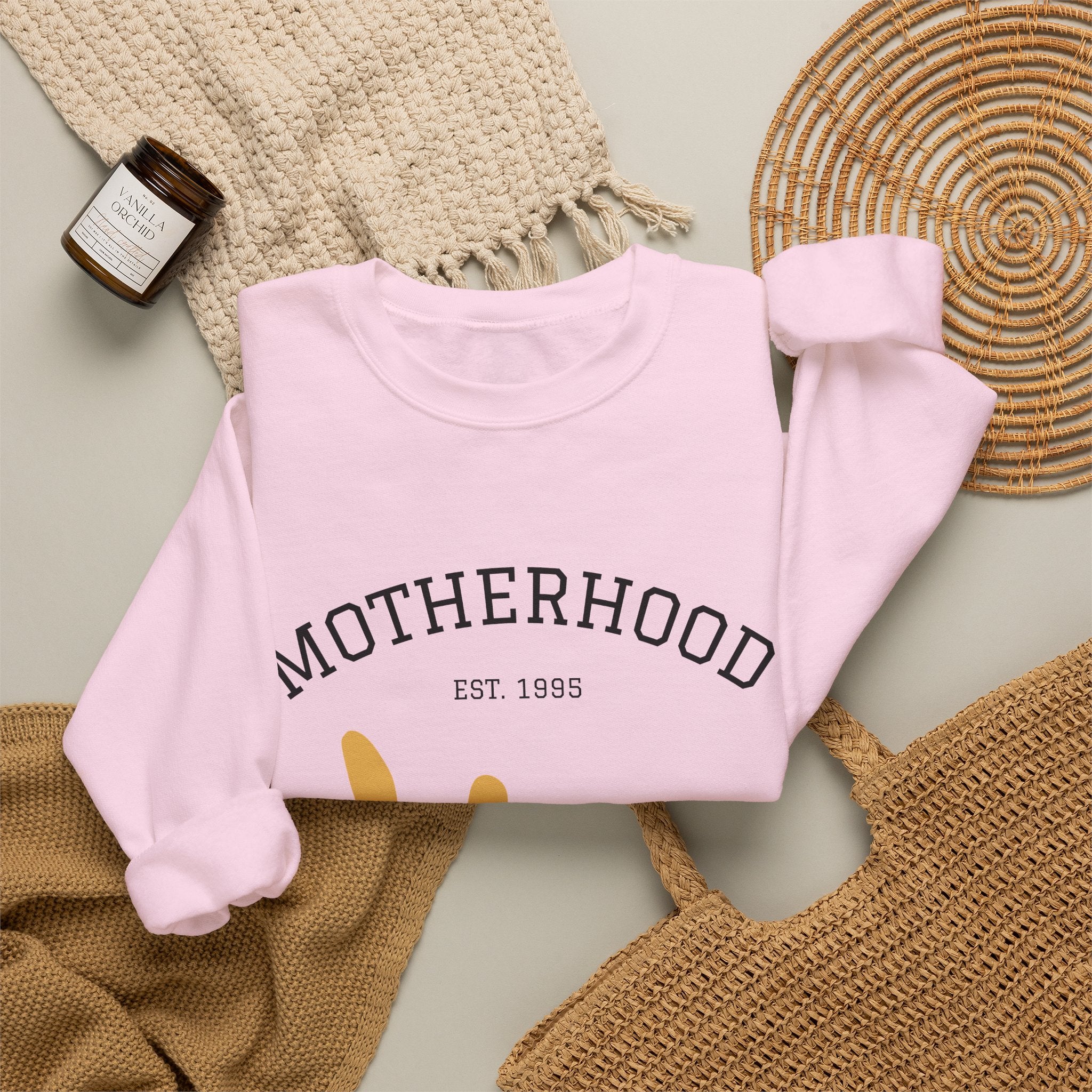 Motherhood Floral Crewneck Sweatshirt — 'Motherhood Est. 1985' Cozy Mom Gift