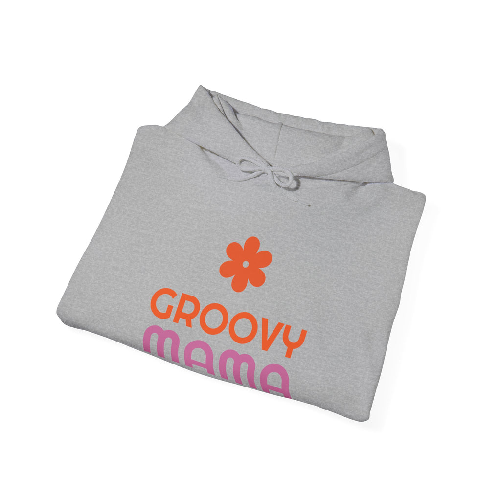 Groovy Mama Hoodie — Cozy Retro Flower Mom Sweatshirt