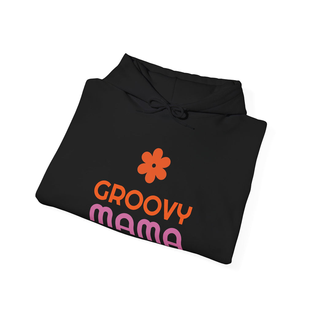 Groovy Mama Hoodie — Cozy Retro Flower Mom Sweatshirt