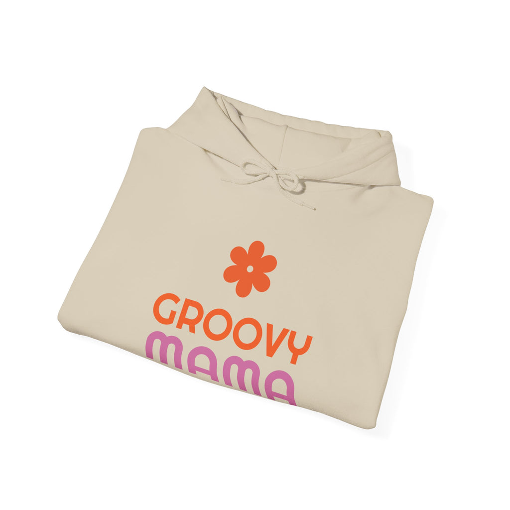 Groovy Mama Hoodie — Cozy Retro Flower Mom Sweatshirt