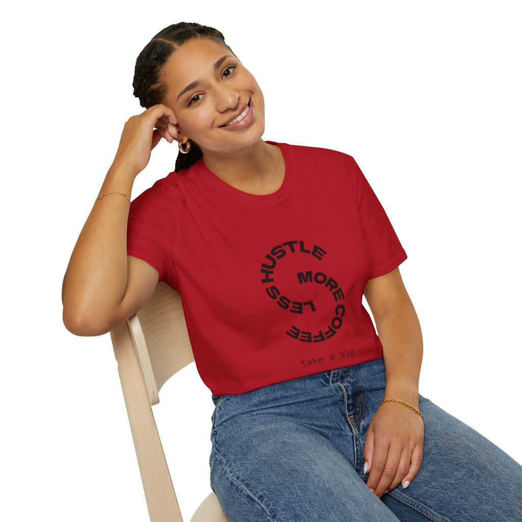 T‑Shirt — “More Coffee” Circular Graphic Motivational Tee