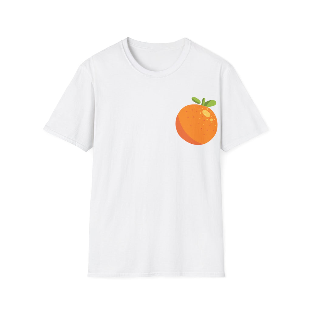 Orange Pocket Tee — Cute Minimalist Citrus Graphic T-Shirt