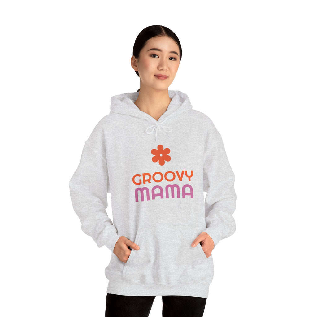 Groovy Mama Hoodie — Cozy Retro Flower Mom Sweatshirt