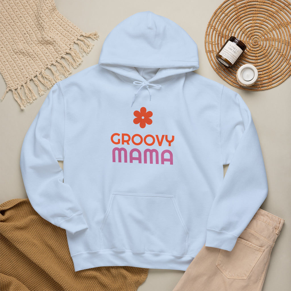Groovy Mama Hoodie — Cozy Retro Flower Mom Sweatshirt